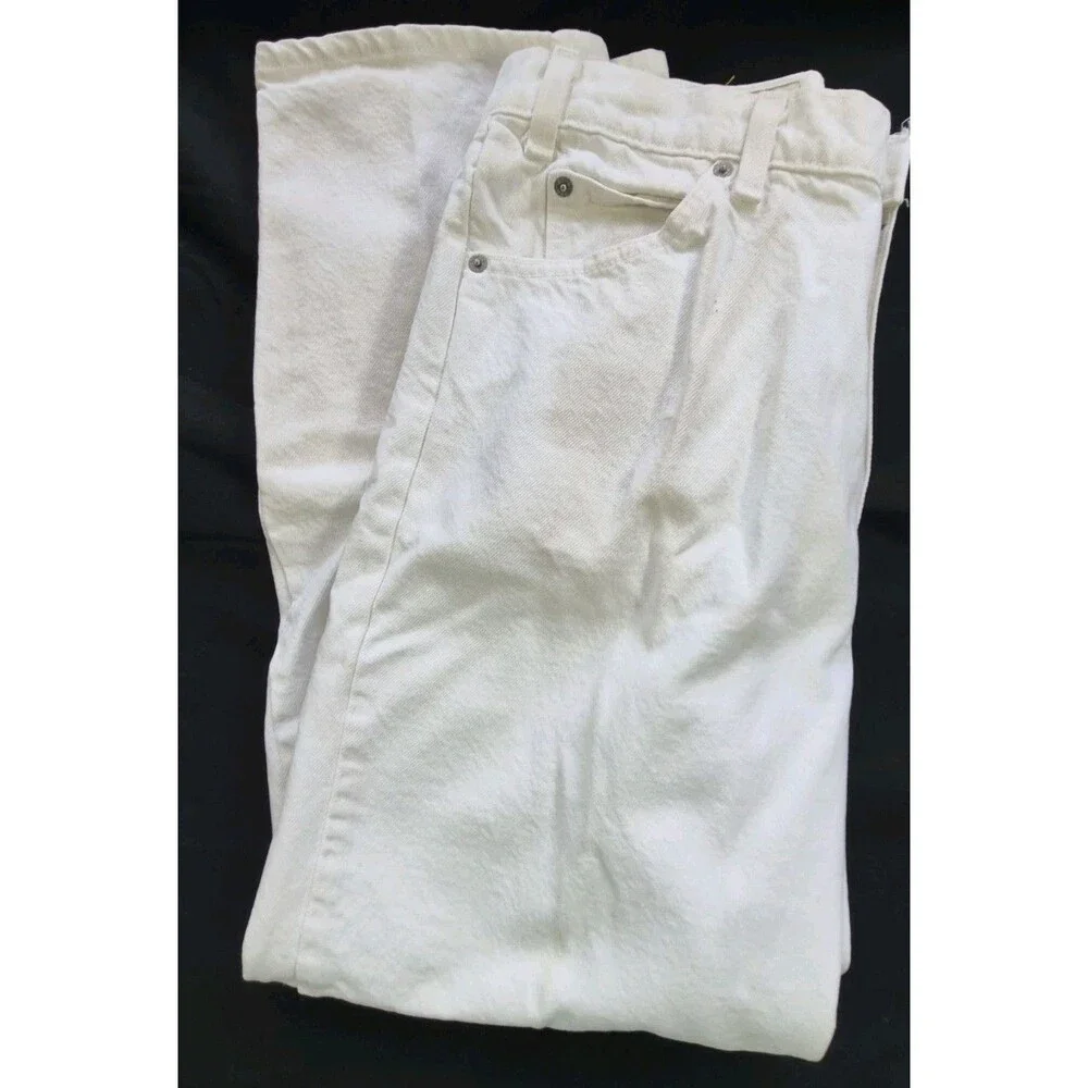 Vth 1996 Levi's 550 White Jeans Mens Size 36x30 Relaxed Slight Taper Made In USA